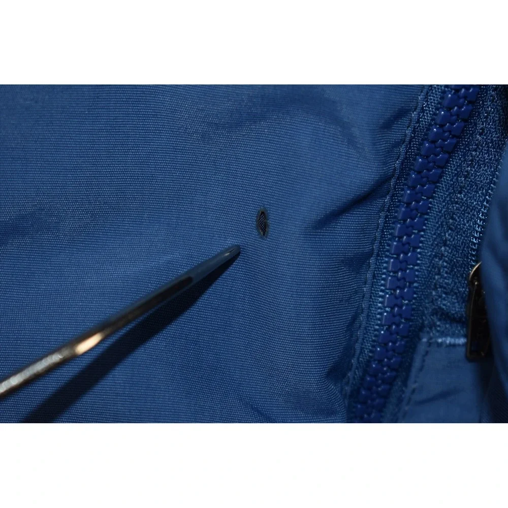 LL Bean 3 In 1 Men's Jacket Size LFull  Zip Blue Lined Fleece Heavyweight -Flaws